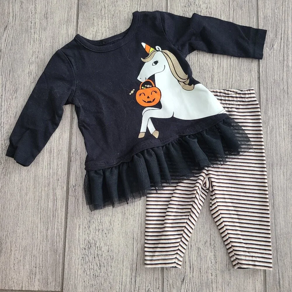🏷 3/$15 or 5/$20 Carter’s Baby Girls 2-Piece Halloween Unicorn Outfit Size 3M